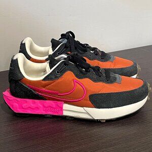 Nike Fontanka Waffle Burnt Sunrise Pink Prime Black Sneakers Shoes Womens Sz 7.5